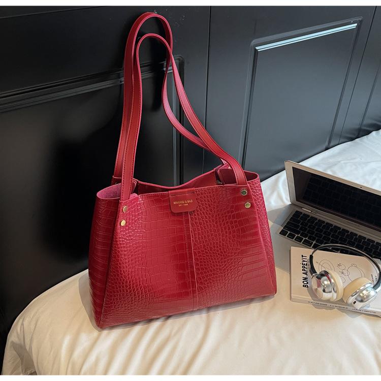 

Американская ретро сумка с каменным узором женская 2025 новая модная универсальная сумка для работы, повседневная универсальная сумка через плечо