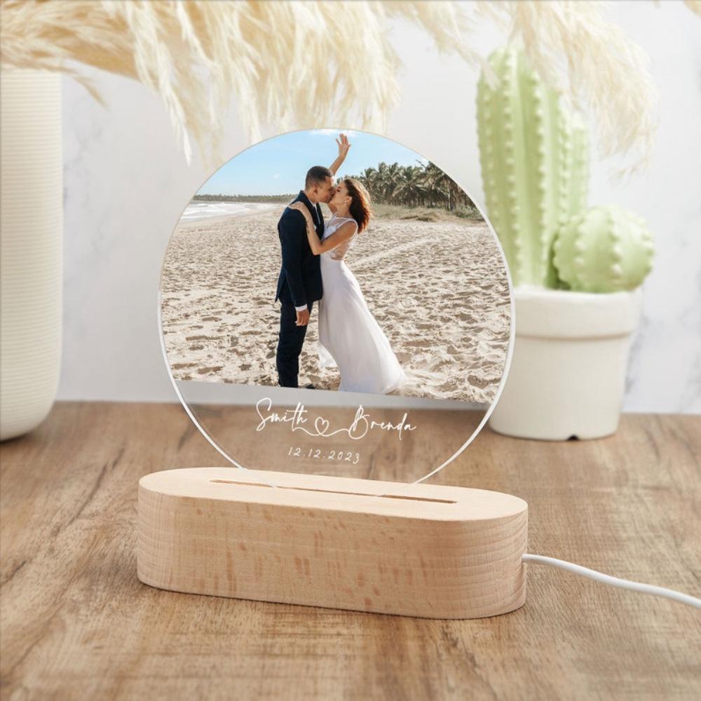 3D Custom Night Light - Photo Portrait Valentine's Day Wedding Anniversary Gift