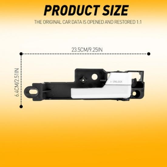 For Ford Fusion 2006-2012 Front Inner Ide Door Handle Chrome Left Right Side