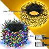 Low-Voltage Flashing Christmas LED Star String Lights, Dark Green Wire, US/EU/UK Plug Options