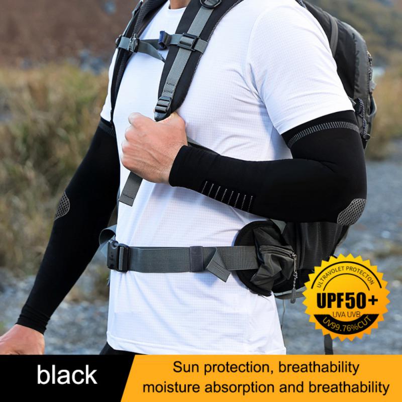 Upf50 Ice Sleeve Outdoor Uv Protection Sunscreen Arm Cover Driving Riding Cool Ice Silk Sleeve Sun Prtoction Riding Arm