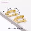 18K Gold Plated/Rhodium Smooth Earring Hook Clasps High Quality Ear Wire Hooks For Earring Making DIY Jewelry Making Accessories