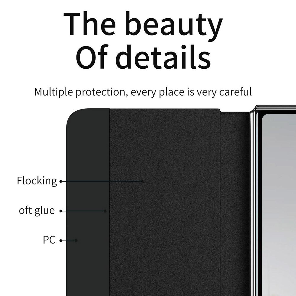 For Huawei Mate X3 5G Magnetic Auto-absorbed View Window PU Leather+PC Phone Case Stand Cover (without Pen Slot)