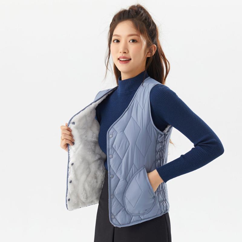 

Новый осенний женский пуховик, куртка-парка, женский жилет без рукавов, утепленная теплая куртка 3XL синий