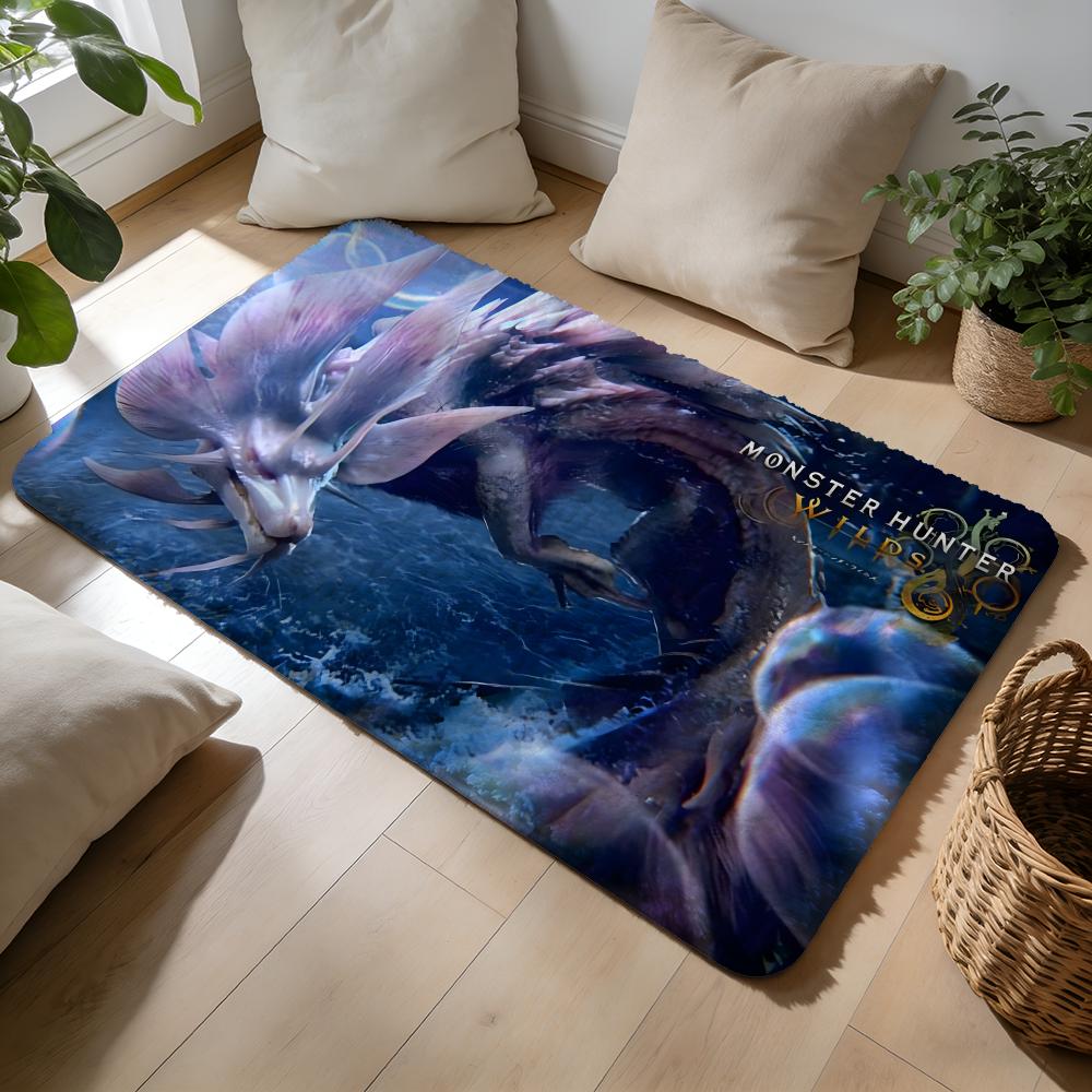 GAME Monster Wilds Series For Film Anime Floor Mat Soft Flannel Absorbent Mat Non-Slip Rug Home Bedroom Bathroom
