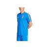 Adidas Logo Print Three-Stripes Crew Neck Short Sleeve T-Shirt Men Tops Blue IU2108