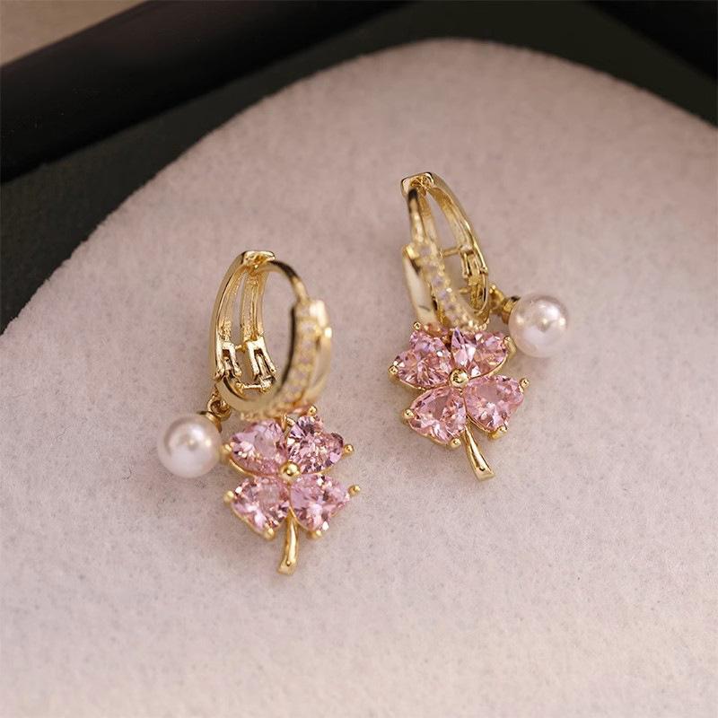 Vintage Shiny Crystal Butterfly Tassel Drop Earrings for Women Light Luxury Zircon Flower Earrings Wedding Party Jewelry Gift