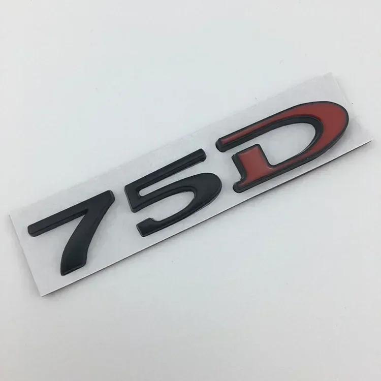 mghxj4 For Tesla MODEL 3 S X Y 75D 85D 90D 100D Rear Boot Trunk Tailgate Emblem Badge Sticker 3D Metal Car Styling Accessories