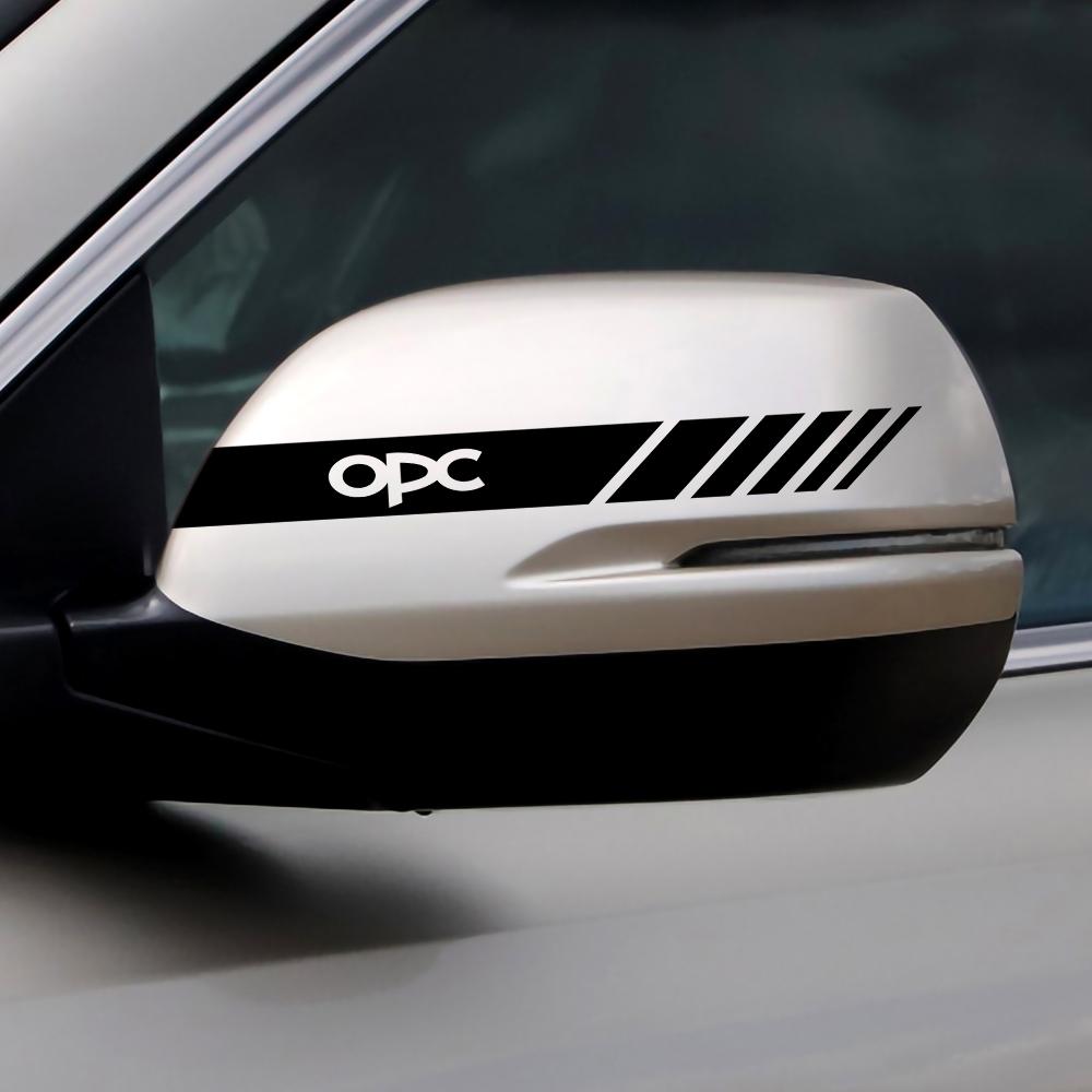 2Pcs Car PVC Badge Body Rearview Mirror Styling Sticker For Opel Insignia Astra Antara Meriva Zafira H G Corsa Car Accessories Tf0