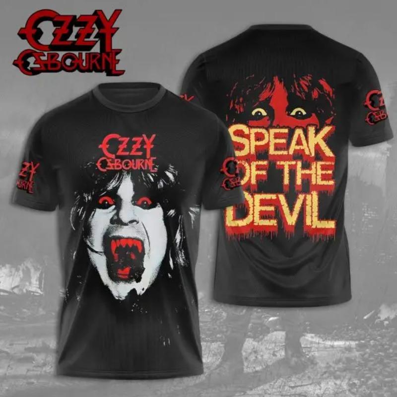Beliebter Rocker Ozzy Osbourne 3D-Druck Herren Damen Hip Hop Trendiges Kurzarm-T-Shirt Harajuku Rundhals-T-Shirt Übergroßes Oberteil