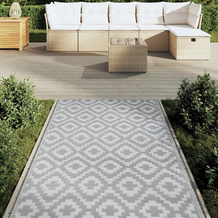 VidaXL Tapis d'extérieur ARAKIL Gris 120x180 cm PP 368552