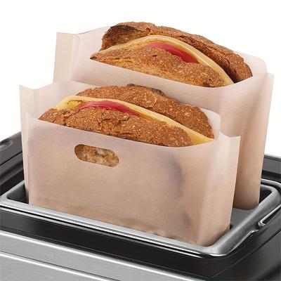 Non-stick gjenbrukbare brødristerposer Perfekt for grillet ost, smørbrød, pizza, panini og hvitløksbrød - Allsidig bruk i mikrobølgeovn, stekeovn eller grill