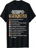 Zodiac Sign Funny Top 10 Rules Of Scorpio Graphic T-Shirt