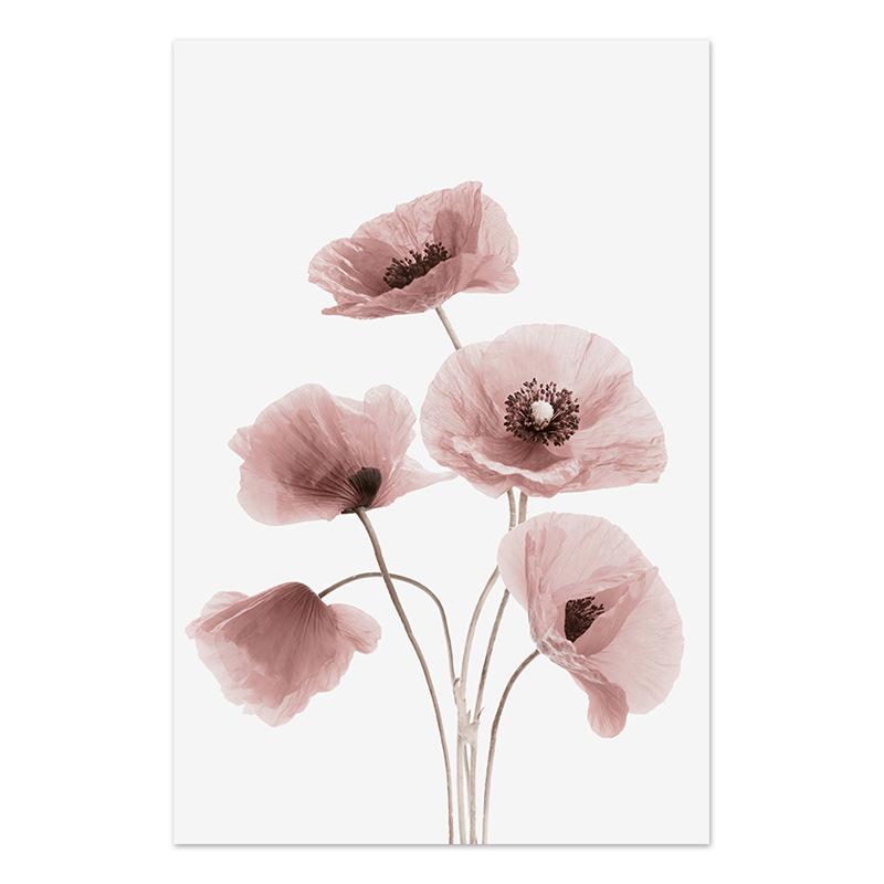 Flores Botánicas Planta Arte Abstracto Pintura en Lienzo Sala de Estar Dormitorio Café Cibercafé Decoración de Pared Impresión Diversión