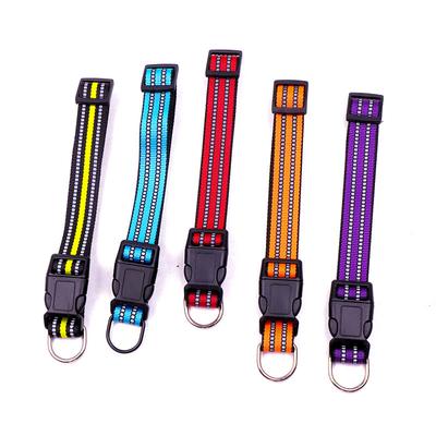 Pet Dog Collar Reflective Silk Multi-colored Dog Neck Ring Pet Supplies Outdoor Dog Walking Traction Buckle Neck Cover Dog Strap
