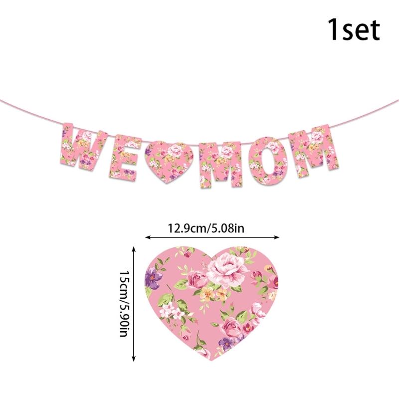 Happy Mother's Day Flag Mothers Day Party Decoration Bunting for Women Happy Mother's Day Celebration Flag Supplies