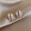 Vintage Design Stud Earrings for Women Korean Fashion  Cross Zircon Earring Engagement Jewelry Gifts Wholesale