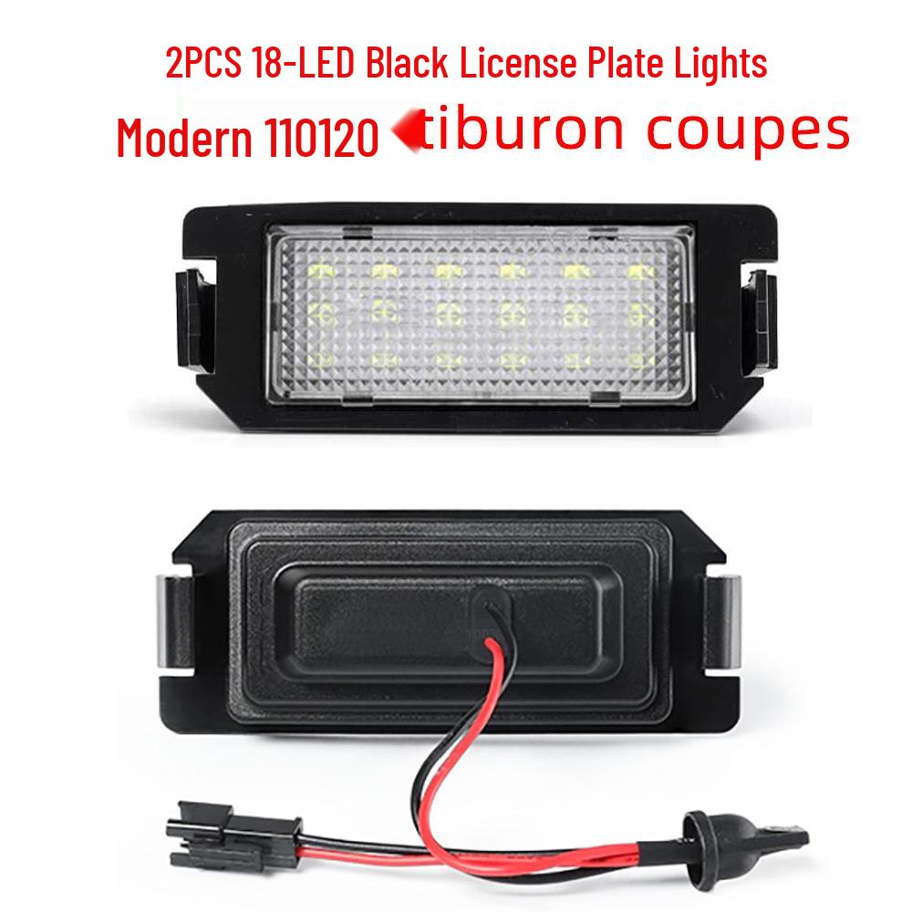 

Pair of 18-LED Black License Plate Lights for Hyundai I10, I20, Tiburon Coupes (2001-2009)