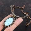 Larimar Necklace Copper Wire Wrapped Jewelry Gemstone Necklace Adjustable Necklace Copper Wire Wrapped Necklace Handmade Jewelry For Gifts