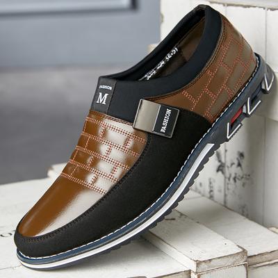 Men's Bean Shoes First Layer Leather Foot Driving Shoes Hollow Leisure Breathable Shoes
