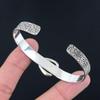 Sterling Silver Trillion Maligano Jasper Stone Birthday Wedding Bangle Jewelry
