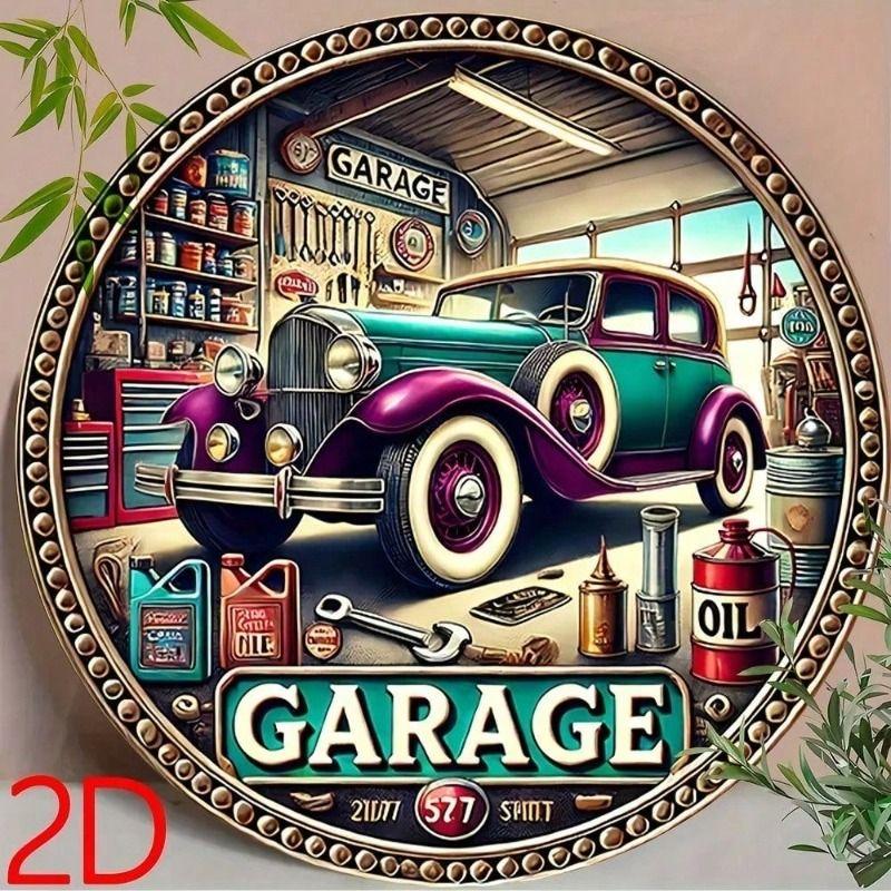 

Vintage Metal Wall Art Sign 8x8 Inch Retro Garage Decor for Home Cafe Bar Office