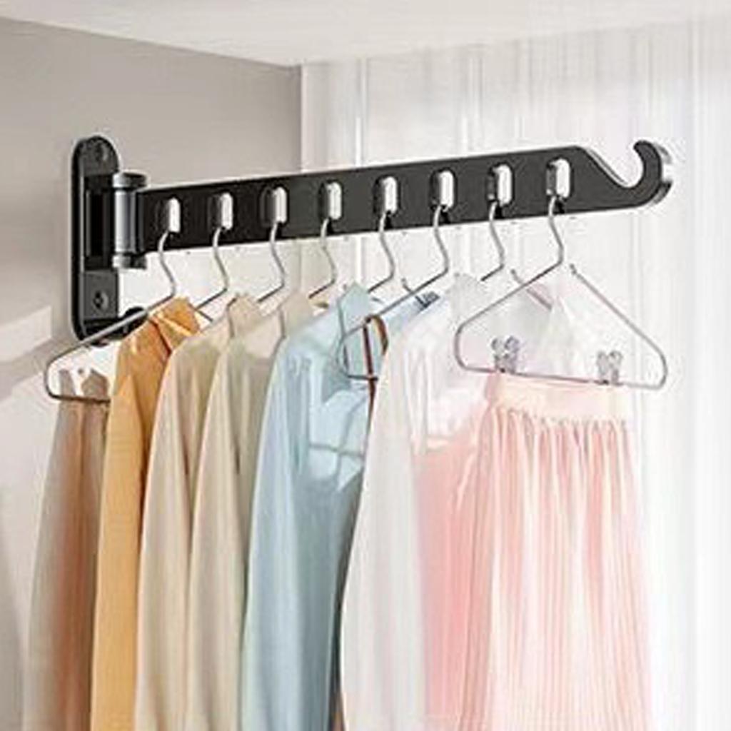 Metal Laundry Drying Rack Wall Mounted Clothes Drying Rack Foldable Clothes Hanger for Laundry Room Organization and Storage