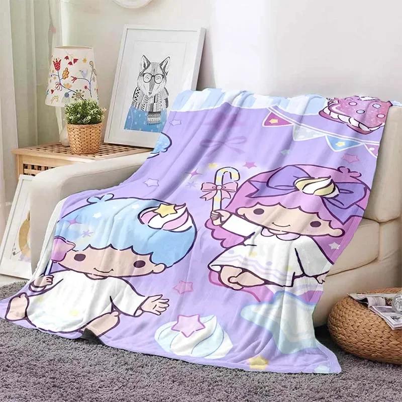 6 Größen Warme Weiche Sanrio Little Twin Stars Decke Flauschig Kinder und Erwachsene Sofa Plüsch Tagesdecke Überwurfdecke für Sofa Bett