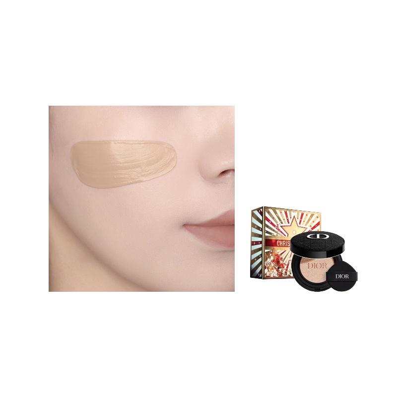 

DIOR embroidered shell gelatin soft and shiny lock makeup air cushion 2026 New Year Series Silky Creamy Skin Natural Vitality Boosting Color #0N 12g белый