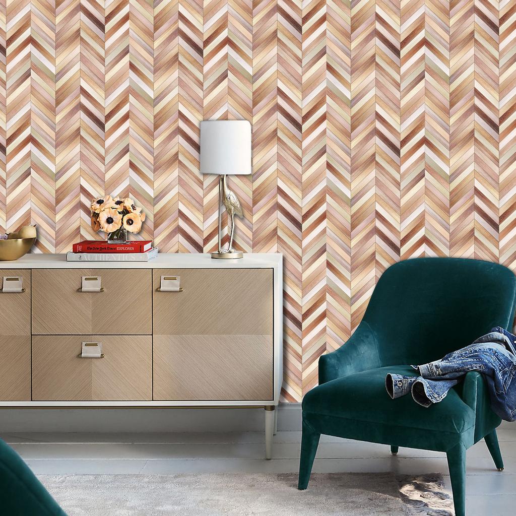 Fresh Wood Grain Living Room and Bedroom Background Modified Self-Adhesive Wallpaper (45cm *300cm)