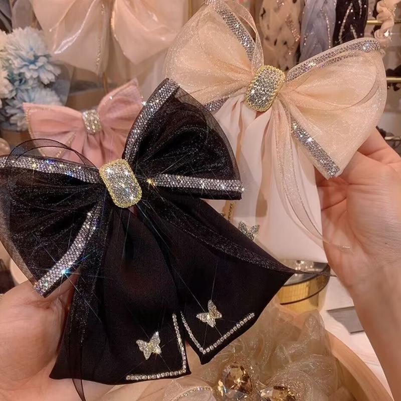 Fabric Hairpin Butterfly Mesh Bow Hair Clip Spring Clips For Women Korean Style Hair Accessories