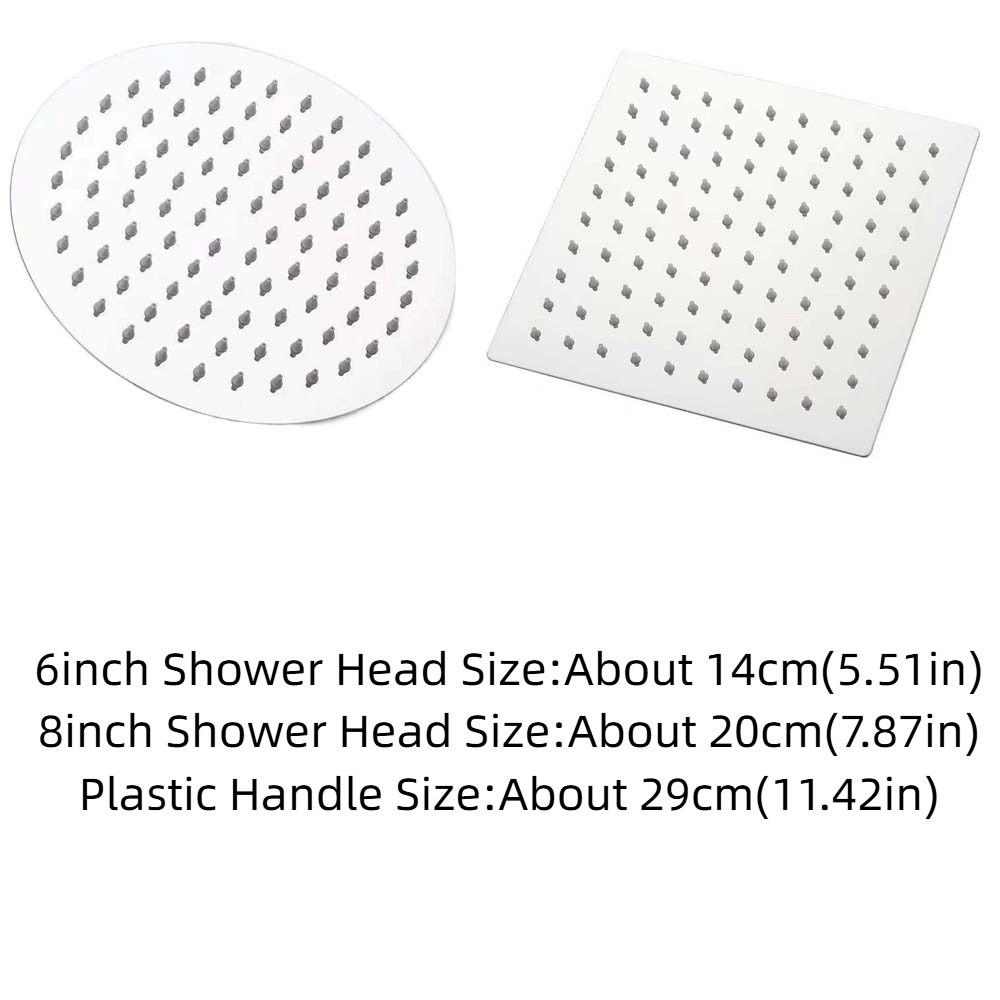 Round Pressurized Shower Nozzle Square Large Panel Showerhead Shower Heads High Pressure  Hotel