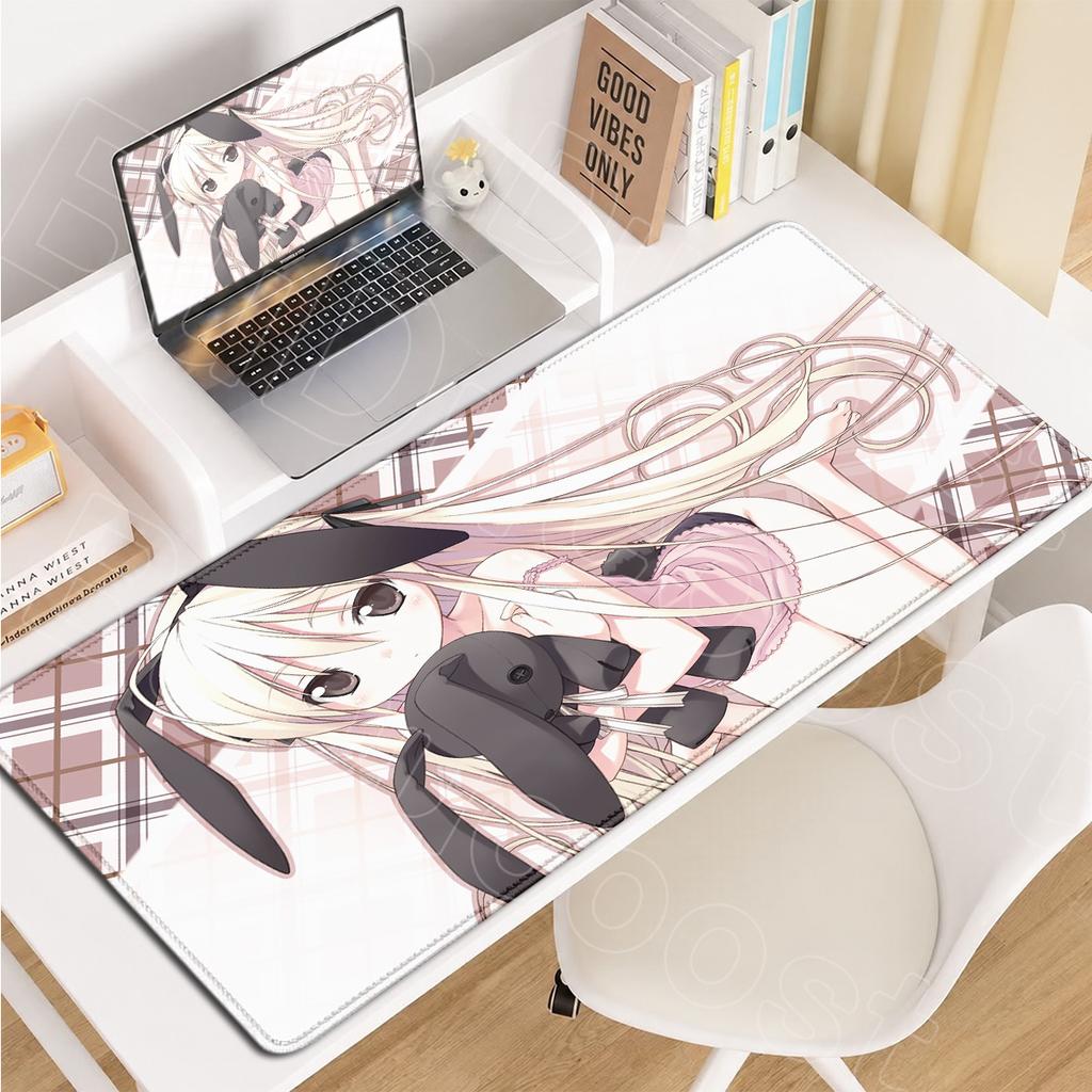 Yosuga no Sora Cartoon Anime Gaming Sora Kasugano Mauspads Mit Verriegeltem Rand Gummiboden Tischmatte Computer Büro Zuhause Teppich 900x400mm