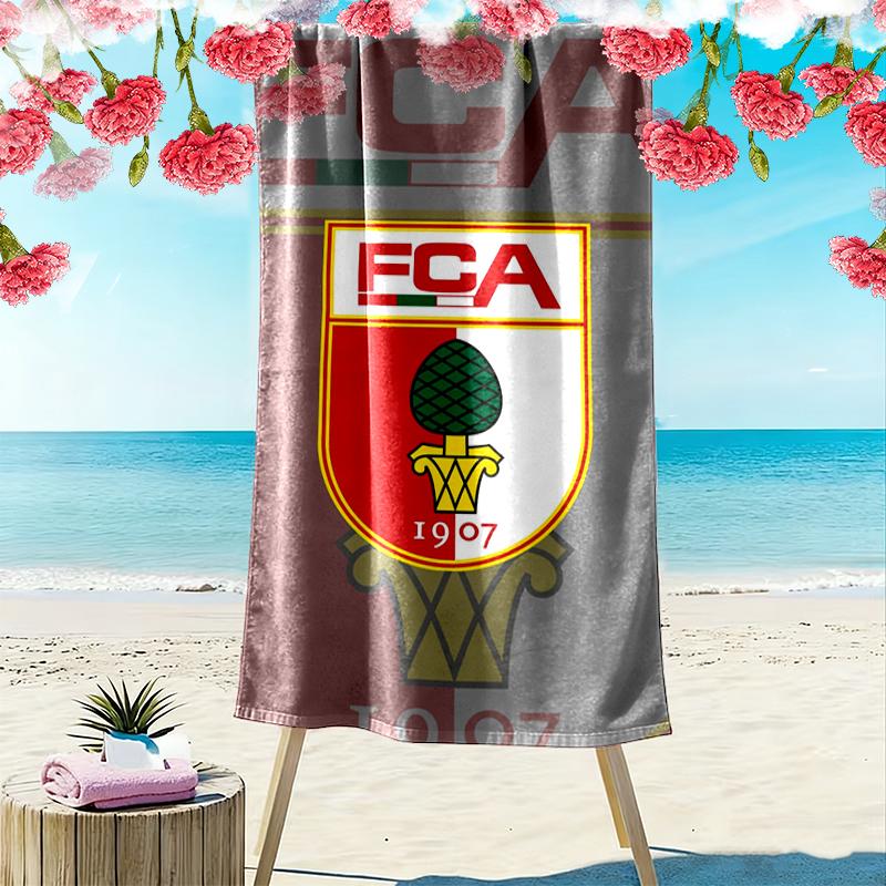 FC Augsburg Print Beach Towel, Large Soft Quick Dry Towel for Beach Camping Swimming