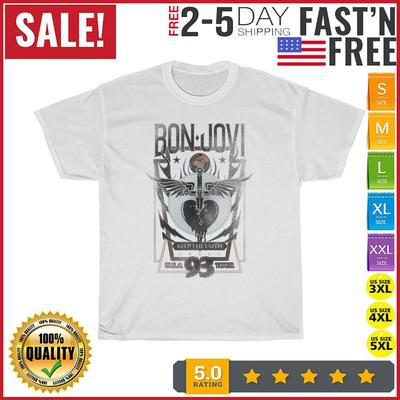 Bon Jovi Keep the Faith Vintage T Shirt Men Fashion 2023 Women T Shirt Short NEW