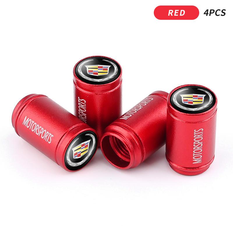 4Pcs Car Valve Cap Tires Wheels Dust Covers for Cadillac SRX Escalade CTS BLS ATS DTS XTS SLS XLR V Deville CT5 Accessories