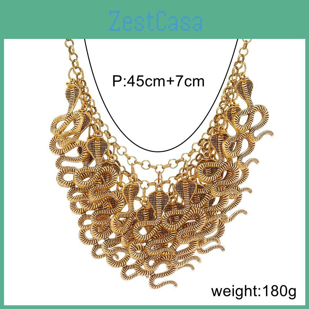Snake Vintage Alloy Pendant Chain For Unisex Fashionistas Retro Style Geometric