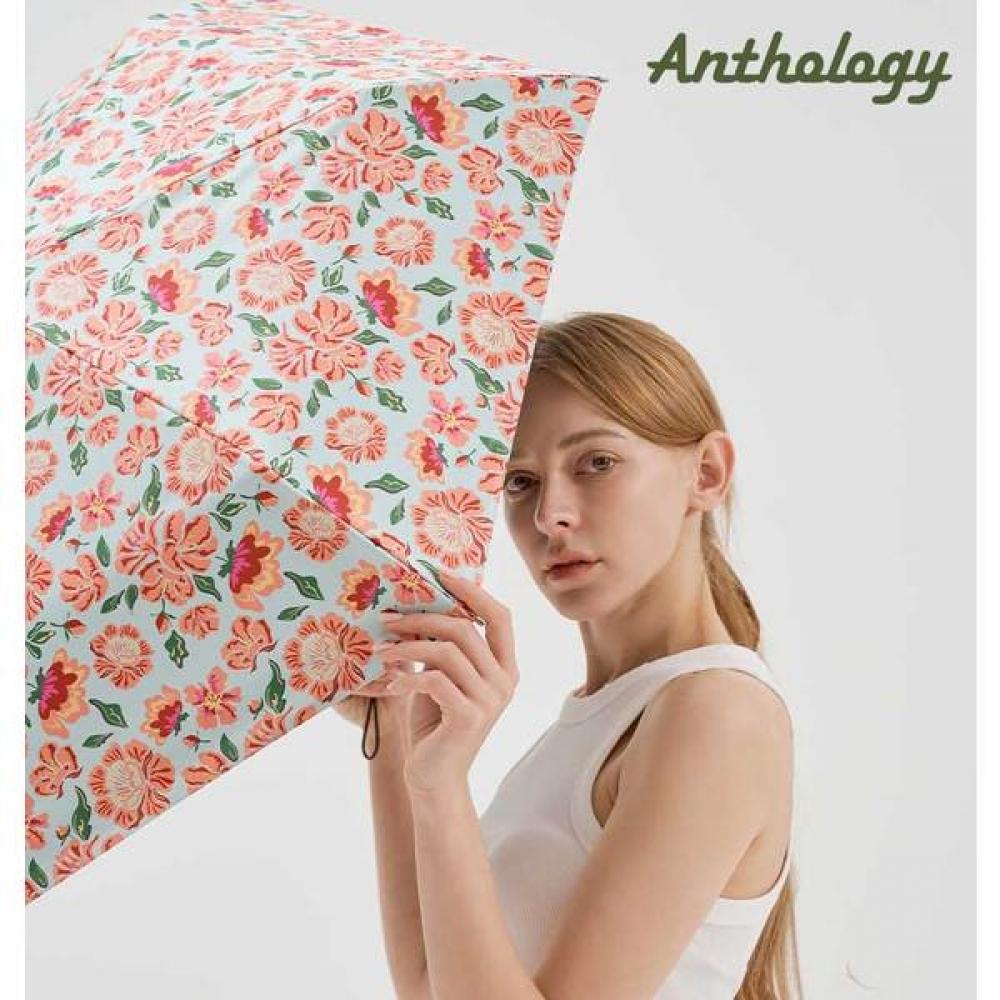 Anthology Uv Protection Block 99 Blackout Windproof Slim 3 Fold Umbrella Umbra Red