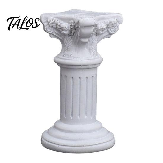 Talos Vintage Roman Column Candle Holder, Greek Resin Statue, Mini Pillar Candlestick Stand for Dinner Wedding Centerpiece