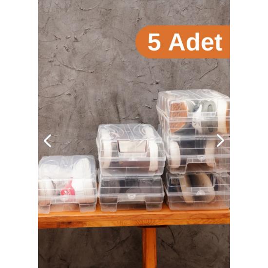 

5 Pieces - Shoe Box Transparent Shoe Storage Box