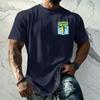 Men's Vintage Texture Printed Short Sleeve T Shirt Loose Fit Casual Summer Daily Top Lightweight Breathable Fabric Comfortable Design