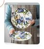 Exquisite Bone China Coffee Cup & Saucer - Hand-Painted Blooming Iris, Ideal Birthday Gift