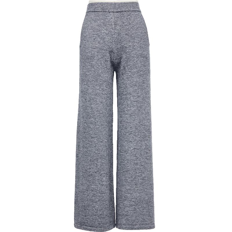 VEROMODA 2025 Autumn Merino Wool Blend Contrast Double Waistband Knit Pants