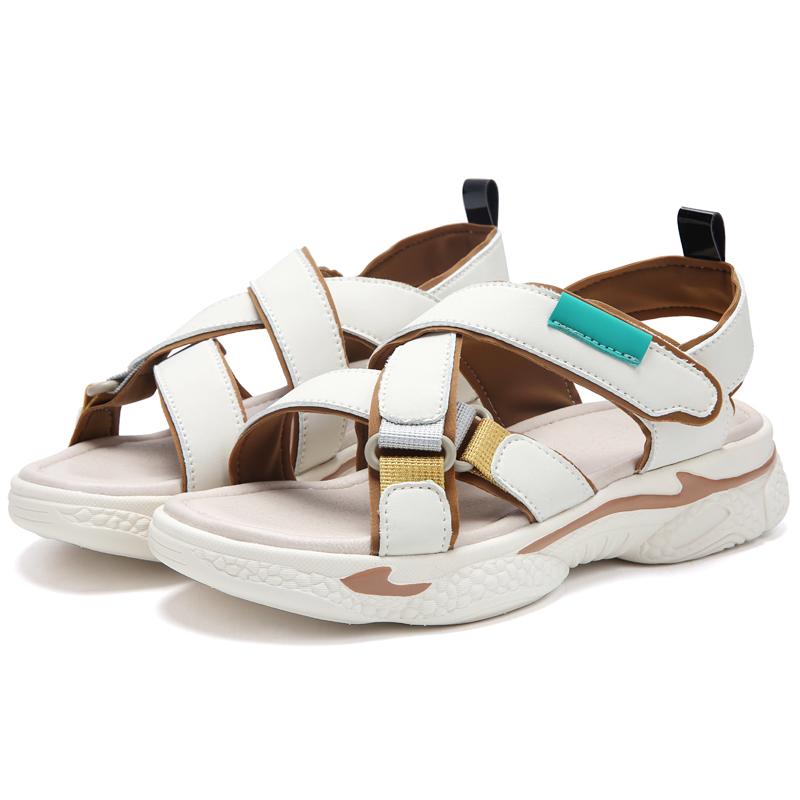 

Женские сандалии Летние уличные спортивные сандалии с открытым носком Повседневные толстые подошвы на платформе Милые женские спортивные сандалии размера плюс 42 коричневый