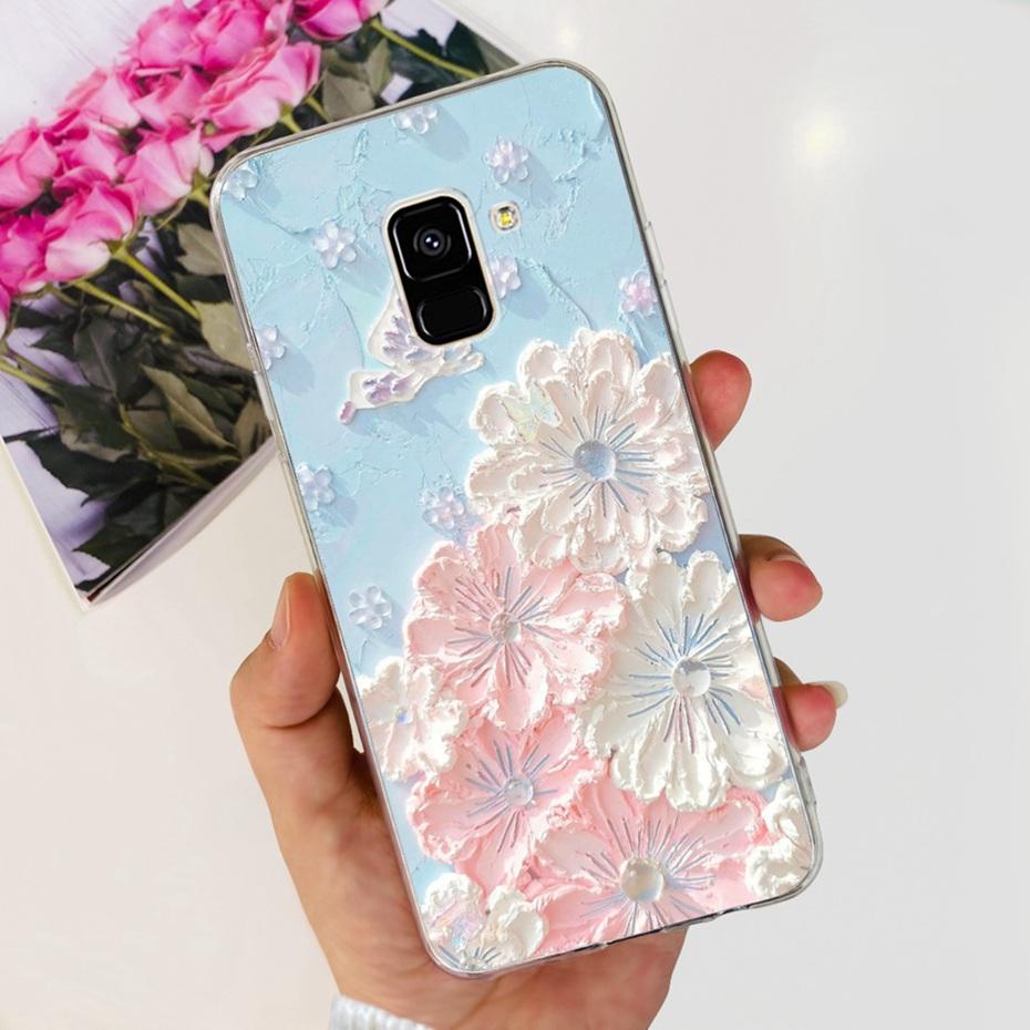 Schöne Hülle mit Aufdruck für Samsung Galaxy A8 (2018) / A8+ (2018) Weiche Silikon-TPU-Rückabdeckung für Samsung A8 A 8 Plus Handyhüllen