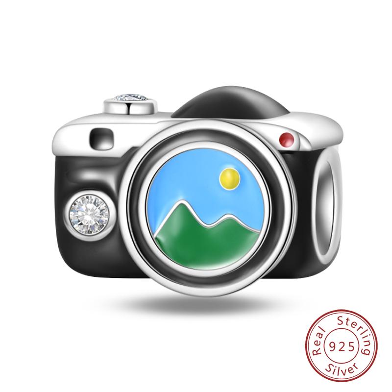 copper Camera Pendant Charm Fashion Travel Collection Bead Charms Compatible With Womens Bracelets Do It Yourself Jewellery Gifts