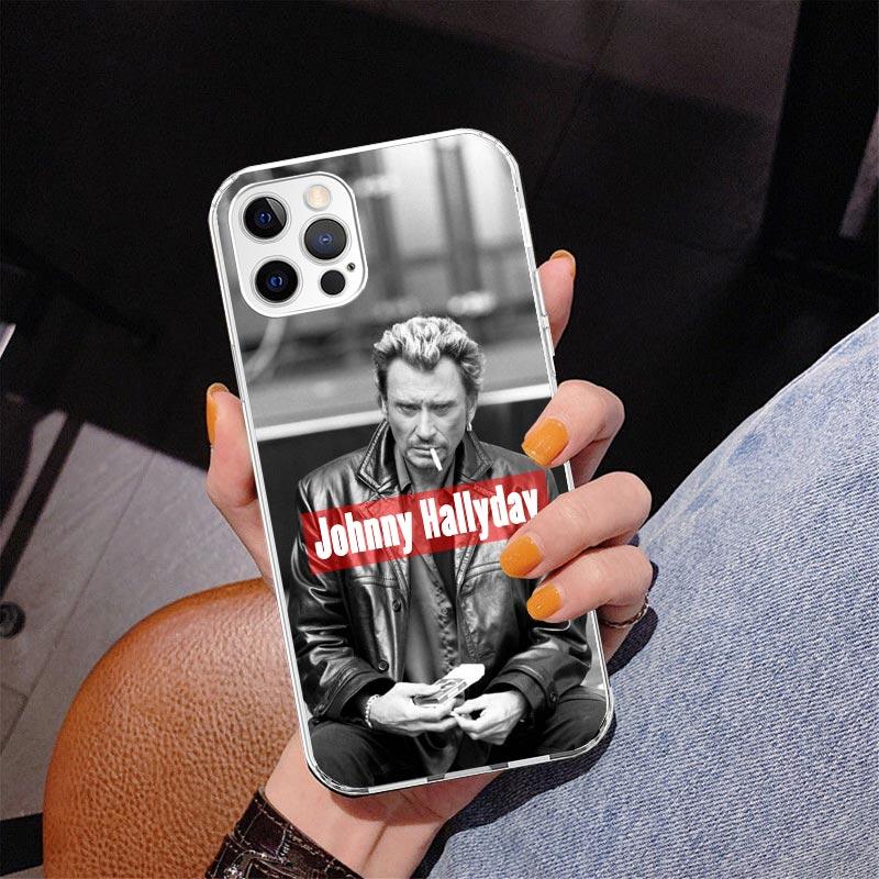 Johnny Hallyday Music Phone Case For iPhone 17 Air 16 Pro Max 16E 15 + 14 Plus 11 12 13 Mini 7 8 SE Gift Print Cover Fundas 17 A