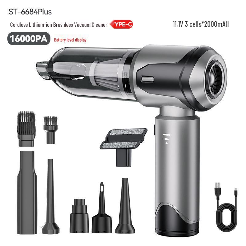 Portable 4-in-1 Handheld Brushless Car Vacuum & Blower