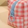 Fashion Portable Cosmetic Bag Large Capacity Multi-functional Toiletries Storage Bag Embroidered Bow Stationery Pouch