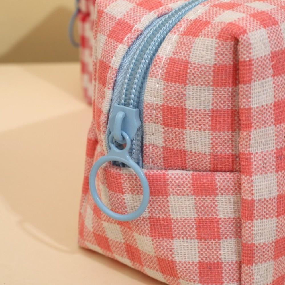 Fashion Portable Cosmetic Bag Large Capacity Multi-functional Toiletries Storage Bag Embroidered Bow Stationery Pouch
